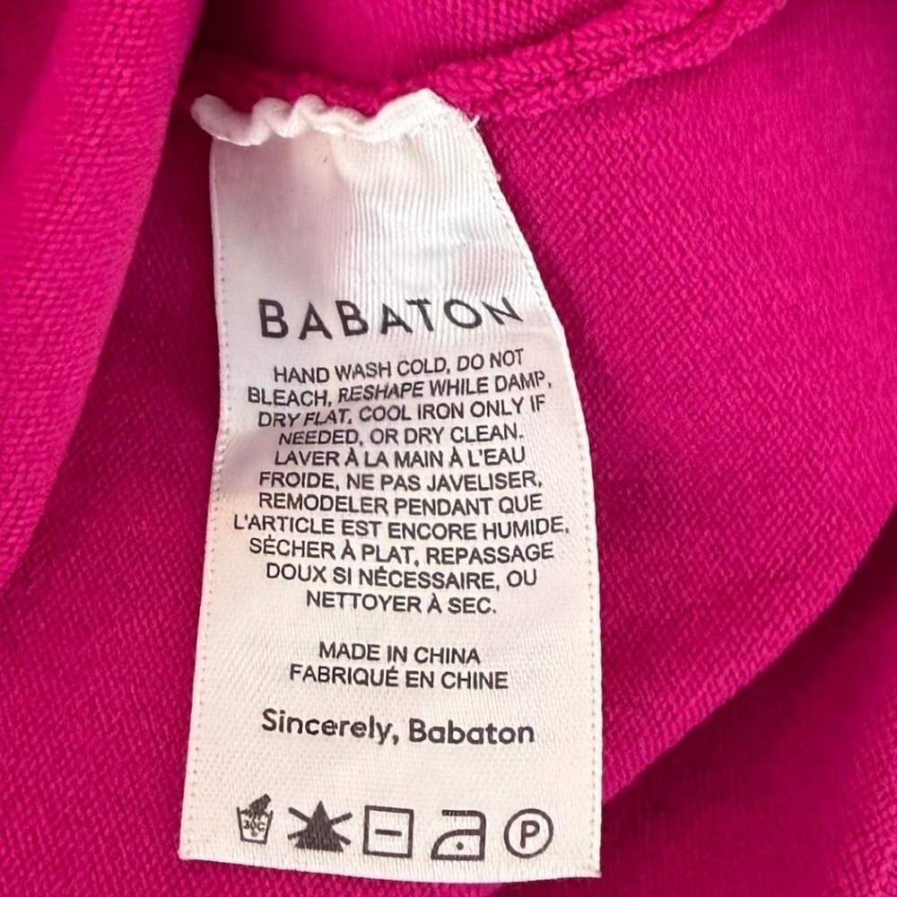 Babaton Aritzia Astrid Sculpt Knit Mock Neck Long Sleeve Granita Pink SZ Medium - Picture 5 of 7